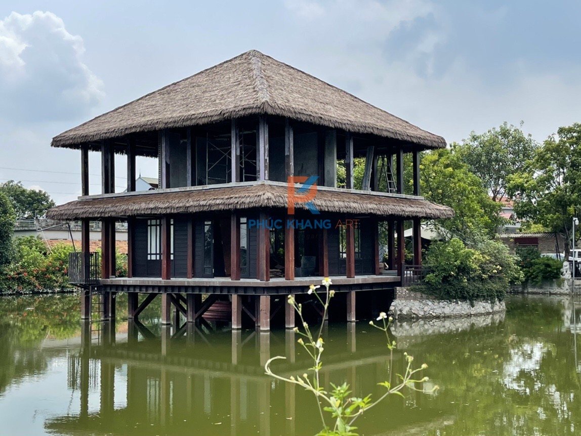 Biệt thự Bằng Rơm Nhân Tạo ven hồ tại Hà Nam